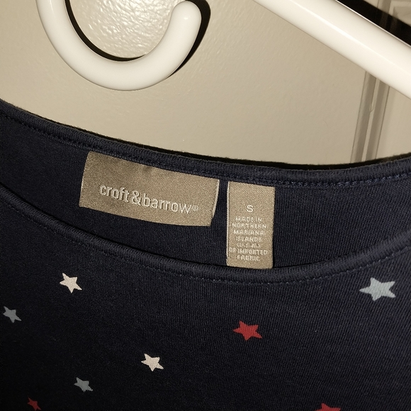 Croft & Barrow Patriotic Short Sleeve Top - Picture 3 of 4